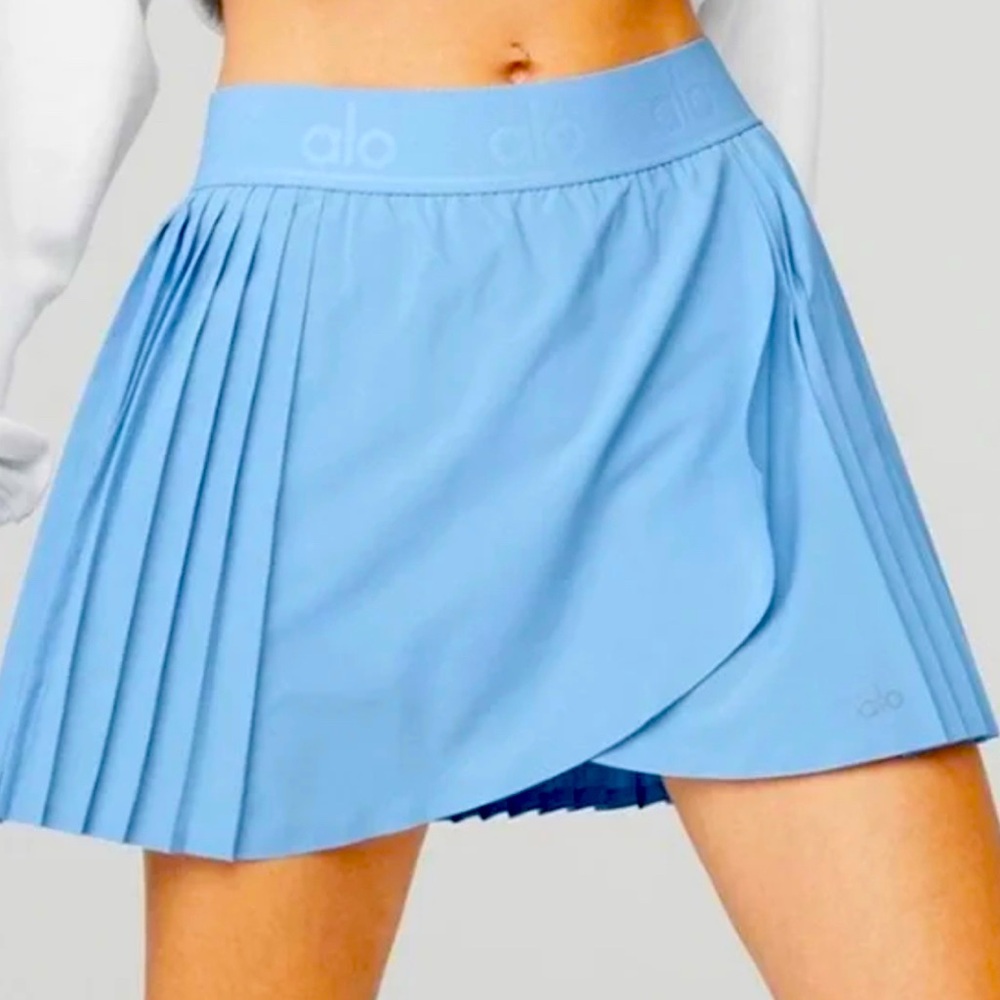 Alo Yoga Aces Pleated Tennis Skirt Tile Blue XXS